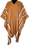 Stripped Light Brown Poncho