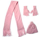 Conjunto de alpaca para el invierno (rosado)