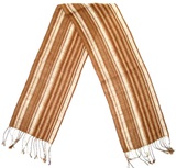 Brown and white scarf