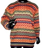 Multicoloured alpaca sweater