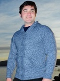 Gray alpaca sweater with pockets
