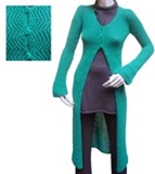 Abrigo verde - modelo calado