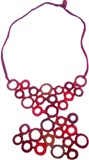 Alpaca necklace  Red bubbles