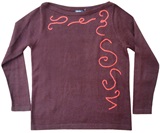Brown sweater - boat neck