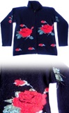 Black sweater with roses