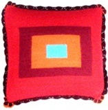 Funda de almohada - cuadros multicolores