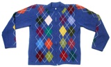 Sweater with zipper - classic rhombus