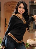 Sweater  fringes  with hood - black