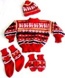 Conjunto de 4 piezas (1 - 2 aos) - Rojo