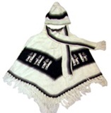 Poncho + cap - white (1 to 5 years)