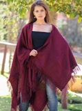 Ruana - smooth burgundy