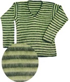 Striped sweater - black and green
