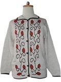 Beige cardigan - vertical details