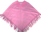 Pink poncho - flowers decoration