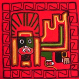 Red  chasqui  pillow case