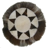 Round Rug with Sun