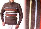 Brown Striped Sweater