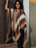Ruana de alpaca rustica ''Matiz''