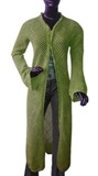 Openwork Long Coat 100% Alpaca