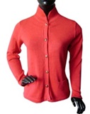 Red Cardigan - Cadet Style Neck
