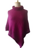 High Neck Fuchsia Poncho