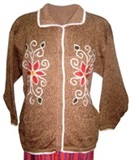 Floral Style Cardigan - Vicuña Color