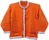 Orange Cardigan - Andean Decoration