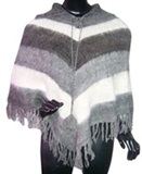 Alpaca Poncho - Gray Shades