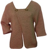 Brown Alpaca Cardigan - Two Botons