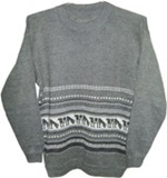 Gray sweater - Llamitas decoration