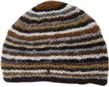 Hand knitted cap - Brown shades