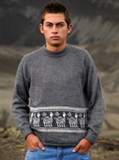 Grey Sweater - Lamas