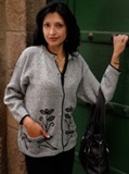 Embroidered Cardigan - Flowers