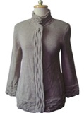 Beige Cardigan with Turtle Neck