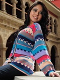 Multicolor Cardigan "Squares"
