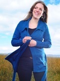 Saco Azul con Cinturn