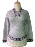 Sweater with Fringes - Gray
