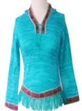 "Sweater "fringes" with hood - Kid 6 to 8 Years"