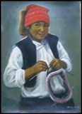 Little Boy Weaving