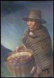 Anciana con canasta de papas