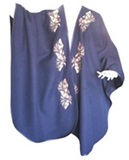 Classic baby alpaca cape-blue