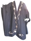 Blue baby alpaca cape -blue