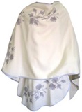 Baby Alpaca ruana- white