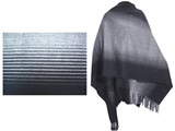 Deluxe Black Alpaca Cape with Stole