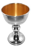 Calice avec coupe plaqu or 24 carats