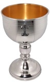 Calice avec coupe plaqu or 24 carats - taille grande