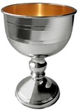 Calice avec coupe plaqu or 24 carats - taille grande