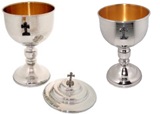 Chalice and Ciborium with Cross