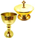 Gold plated 24 Kt Chalice and Ciborium