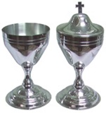 Chalice and Ciborium with squared cross